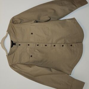 Khaki Color Button-Up Long Sleeve Shirt Banana Republic Size XS
